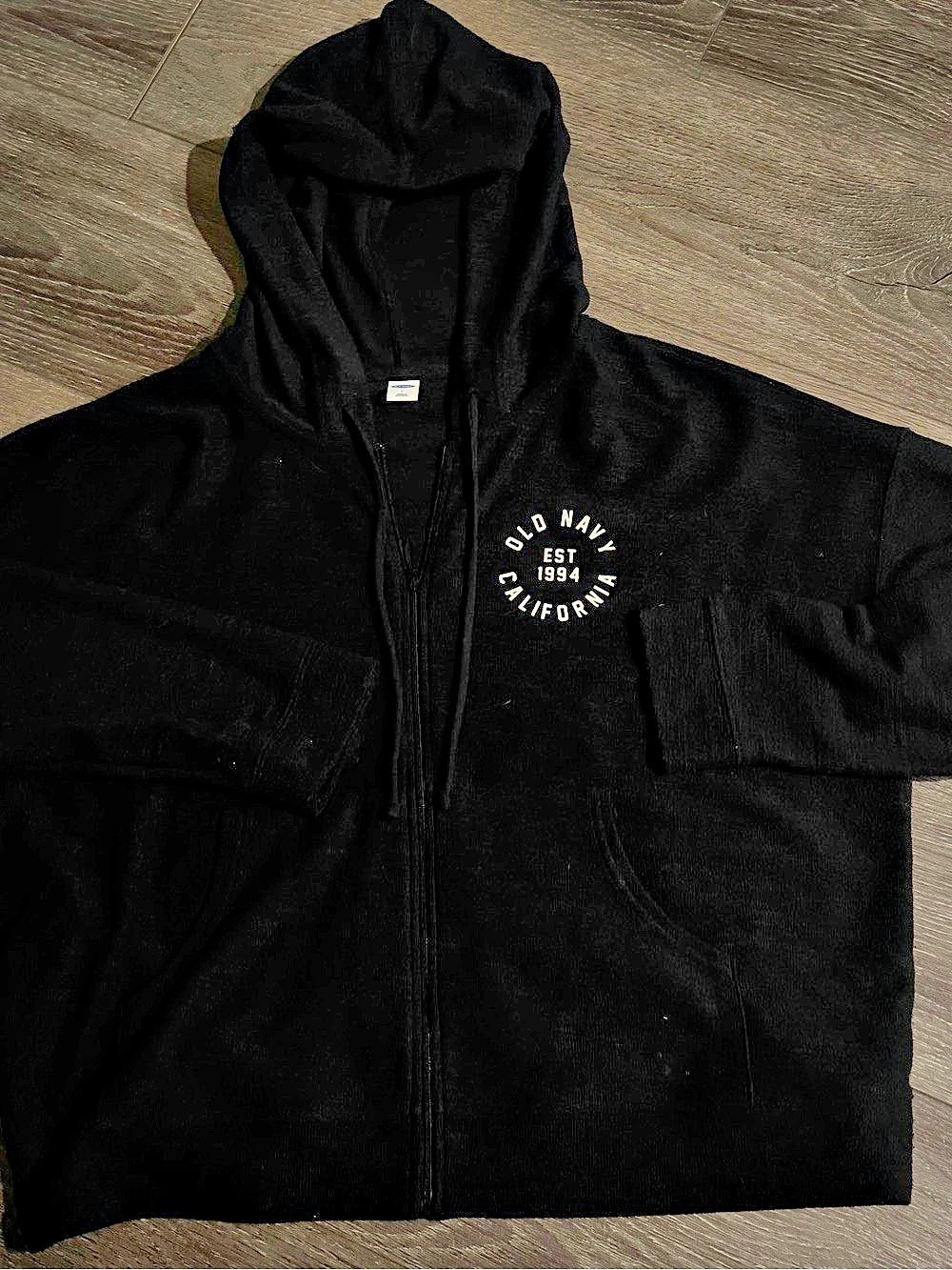 Old Navy Black Hooded Sweatshirt